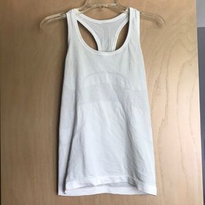COPY - Lululemon White Swiftly Tech racerback tank